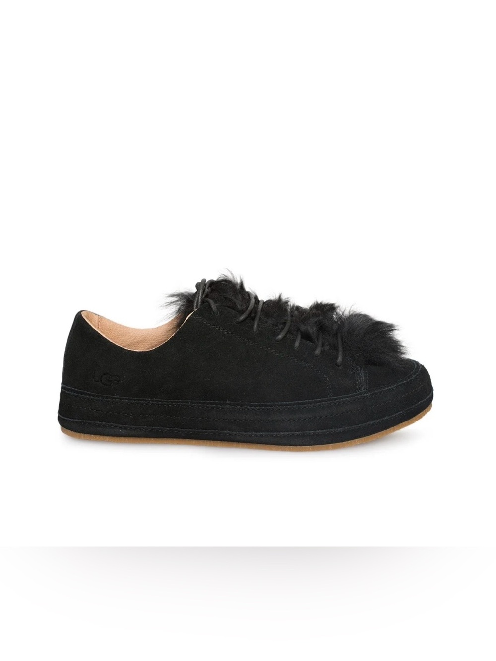 Women’s Ugg Blake Fur Casual Sneakers - Black 10